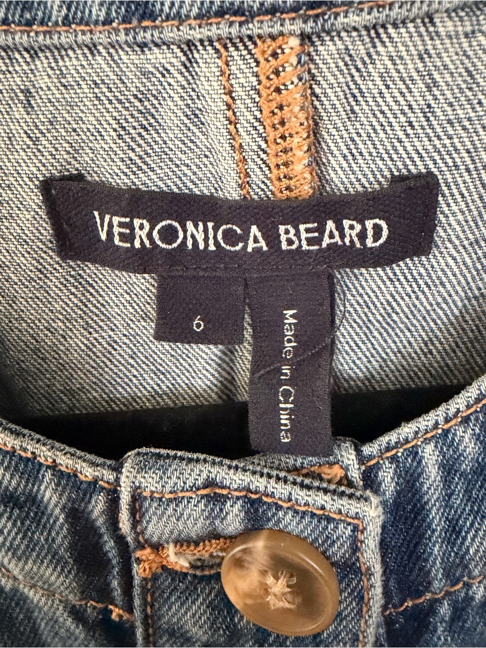 Veronica Beard Blue Denim Button-Front Vest - Picture 3 of 3